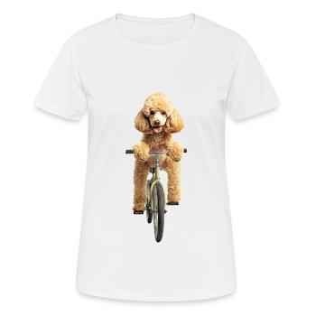 Pudel - Frauen T-Shirt atmungsaktiv - Weiß - Vorne - AI Model Female 172 dark (172cm)