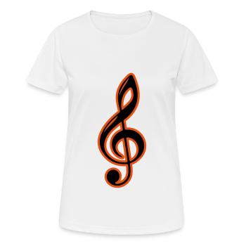 Clé de symbole de notes de musique - T-shirt respirant Femme - blanc - Devant - AI Model Female 172 dark (172cm)