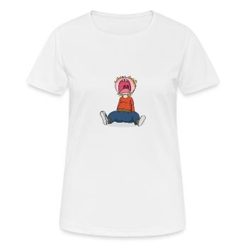 Dein Kind - Frauen T-Shirt atmungsaktiv - Weiß - Vorne - AI Model Female 172 dark (172cm)