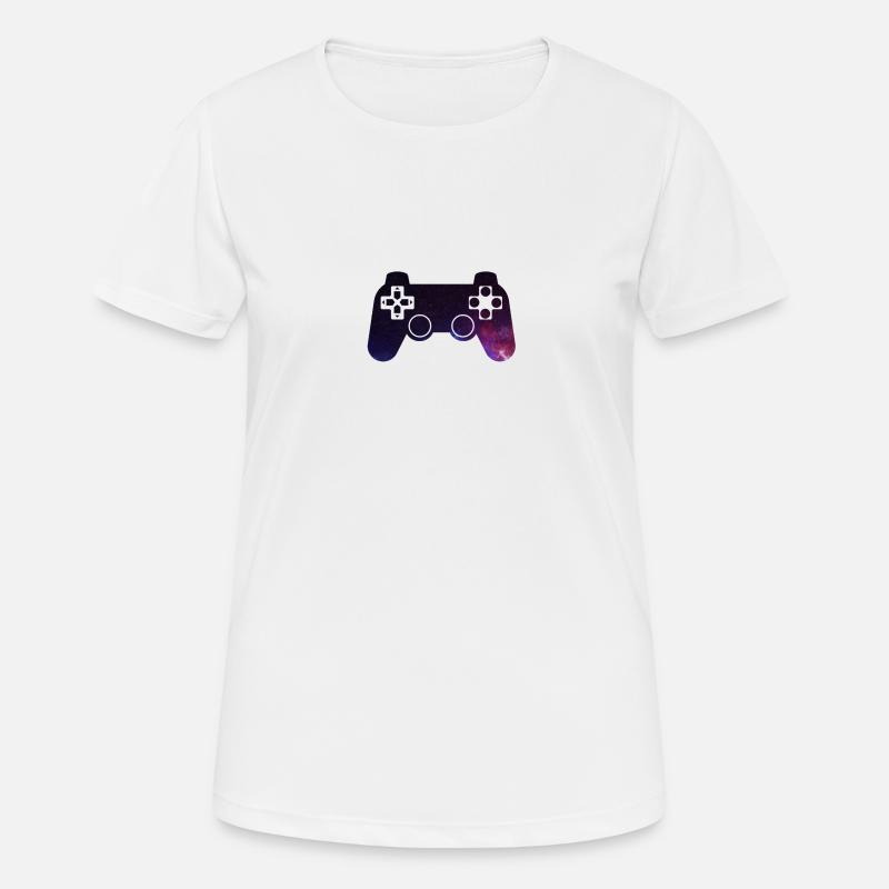 Controller Galaxy - Women's Breathable T-Shirt - white