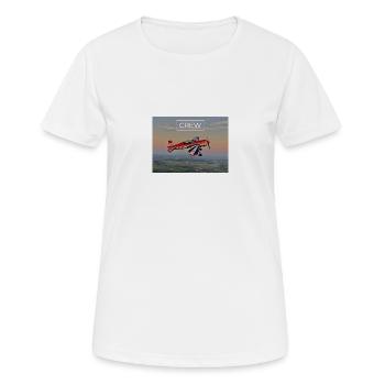 YAK54 SUNSET - Frauen T-Shirt atmungsaktiv - Weiß - Vorne - AI Model Female 172 dark (172cm)
