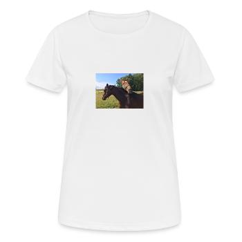 Chevaux - T-shirt respirant Femme - blanc - Devant - AI Model Female 172 dark (172cm)