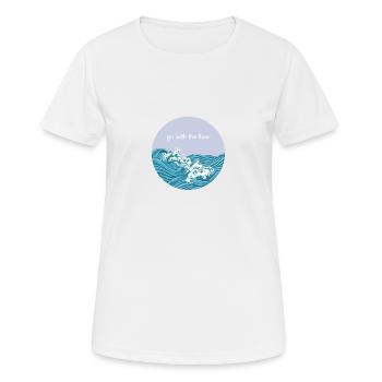 Suivez le courant - T-shirt respirant Femme - blanc - Devant - AI Model Female 172 dark (172cm)