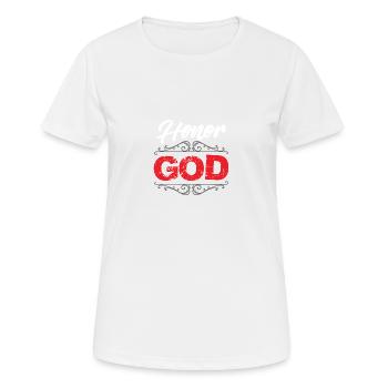 Bible Honoring God - Women's Breathable T-Shirt - white - Front - AI Model Female 172 dark (172cm)