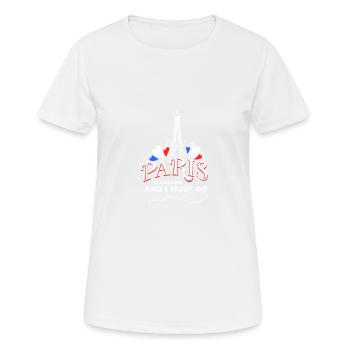 Cute Paris France Holiday Lovers Funny Rei - Women's Breathable T-Shirt - white - Front - AI Model Female 172 dark (172cm)