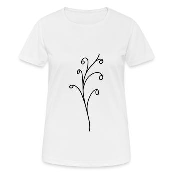 fleur - T-shirt respirant Femme - blanc - Devant - AI Model Female 172 dark (172cm)