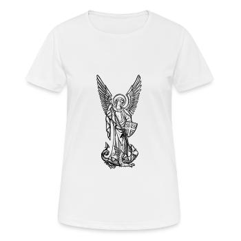 COLLECTION ANGEL MICHAEL - T-shirt respirant Femme - blanc - Devant - AI Model Female 172 dark (172cm)