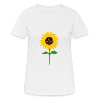 Hippie Sunflower Music Festival Outfit - Women's Breathable T-Shirt - white - Front - AI Model Female 172 dark (172cm)