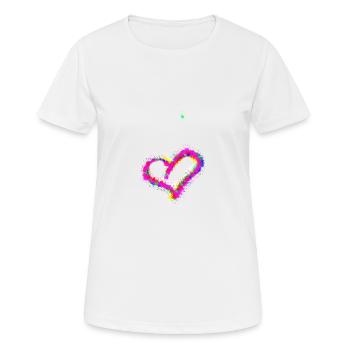 Funkelndes Herz - Frauen T-Shirt atmungsaktiv - Weiß - Vorne - AI Model Female 172 dark (172cm)