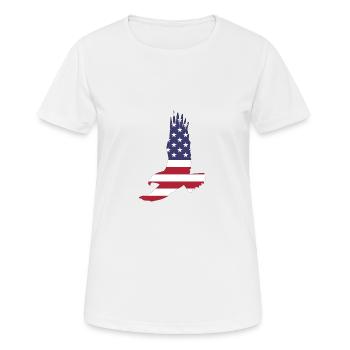 United States Eagle - Women's Breathable T-Shirt - white - Front - AI Model Female 172 dark (172cm)
