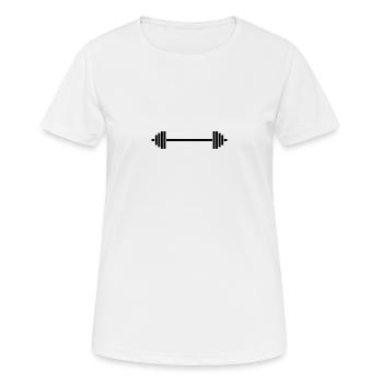 barbell - Frauen T-Shirt atmungsaktiv - Weiß - Vorne - AI Model Female 172 dark (172cm)