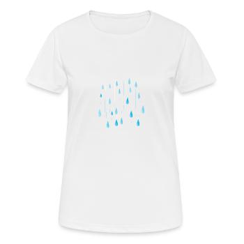 Regentropfen / Wetter / Natur - Frauen T-Shirt atmungsaktiv - Weiß - Vorne - AI Model Female 172 dark (172cm)