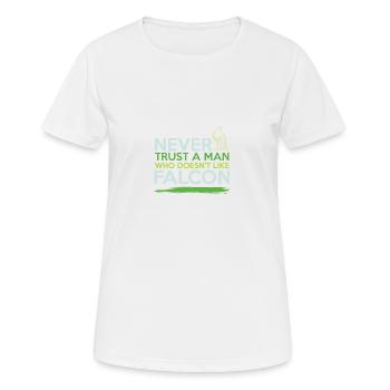 falknerei cooler spruch - Frauen T-Shirt atmungsaktiv - Weiß - Vorne - AI Model Female 172 dark (172cm)