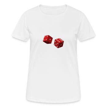 dés rouges - T-shirt respirant Femme - blanc - Devant - AI Model Female 172 dark (172cm)