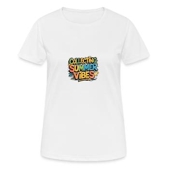 Collectionner les vibrations ensoleillées et agréables - T-shirt respirant Femme - blanc - Devant - AI Model Female 172 dark (172cm)