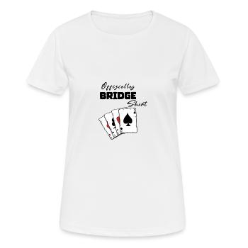 Bridge Offizielles Shirt - Frauen T-Shirt atmungsaktiv - Weiß - Vorne - AI Model Female 172 dark (172cm)