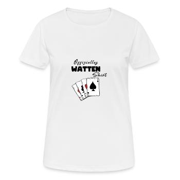 Watten Offizielles Shirt - Frauen T-Shirt atmungsaktiv - Weiß - Vorne - AI Model Female 172 dark (172cm)