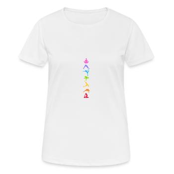 Yoga Méditation Spiritualité Chakra Poznań - T-shirt respirant Femme - blanc - Devant - AI Model Female 172 dark (172cm)