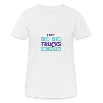 J’aime les gros camions - T-shirt respirant Femme - blanc - Devant - AI Model Female 172 dark (172cm)