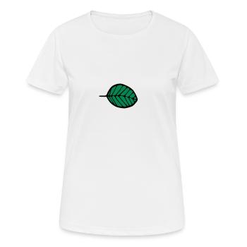 Feuille, feuilles, arbre, automne - T-shirt respirant Femme - blanc - Devant - AI Model Female 172 dark (172cm)