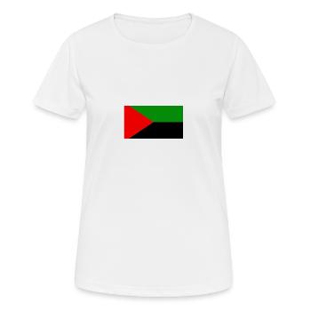 Drapeau Rouge Vert Noir Martinique - T-shirt respirant Femme - blanc - Devant - AI Model Female 172 dark (172cm)