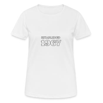 Established 1967 - Frauen T-Shirt atmungsaktiv - Weiß - Vorne - AI Model Female 172 dark (172cm)