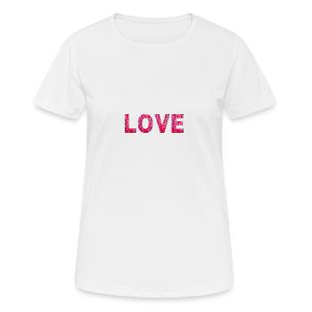 Typographie sincère Amour Amour - T-shirt respirant Femme - blanc - Devant - AI Model Female 172 dark (172cm)