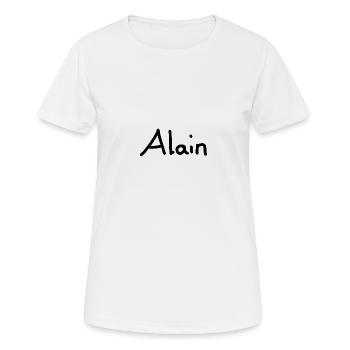 Alain - T-shirt respirant Femme - blanc - Devant - AI Model Female 172 dark (172cm)