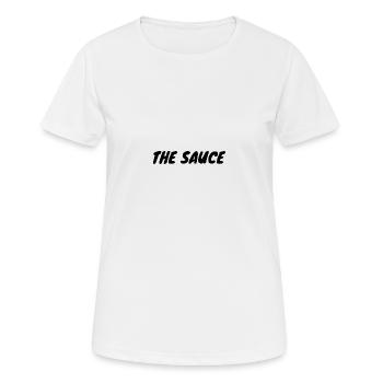 la sauce - T-shirt respirant Femme - blanc - Devant - AI Model Female 172 dark (172cm)