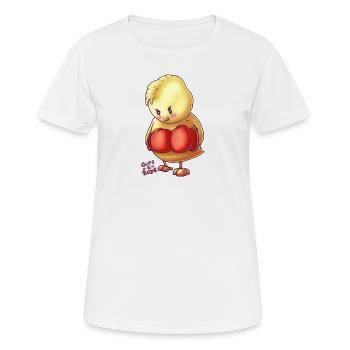 Poulet Boxer - mignon et grossier - T-shirt respirant Femme - blanc - Devant - AI Model Female 172 dark (172cm)
