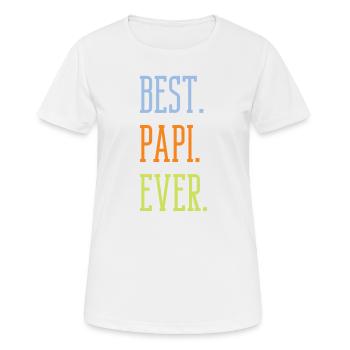 Père Père Père - T-shirt respirant Femme - blanc - Devant - AI Model Female 172 dark (172cm)