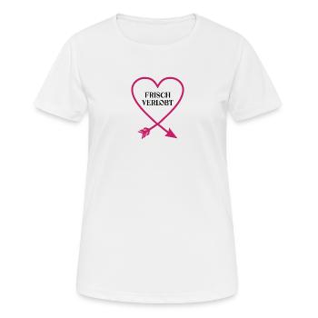 Frisch Verlobt Ich Bin Vergeben Verlobung Hochzeit - Frauen T-Shirt atmungsaktiv - Weiß - Vorne - AI Model Female 172 dark (172cm)