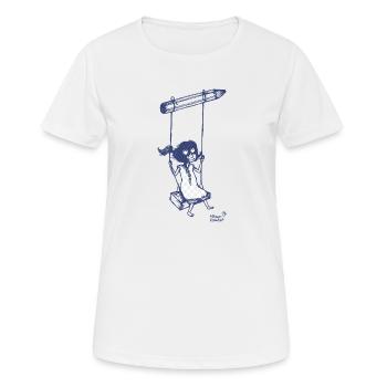 crayon & liberté - T-shirt respirant Femme - blanc - Devant - AI Model Female 172 dark (172cm)