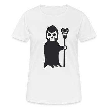 Lacrosse Player Lacrosse Player Grim Reaper - Women's Breathable T-Shirt - white - Front - AI Model Female 172 dark (172cm)