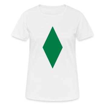 Schmale Raute - Frauen T-Shirt atmungsaktiv - Weiß - Vorne - AI Model Female 172 dark (172cm)