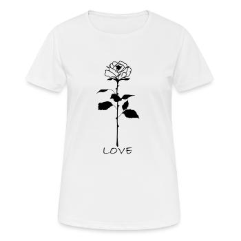 Love love Rose - Women's Breathable T-Shirt - white - Front - AI Model Female 172 dark (172cm)