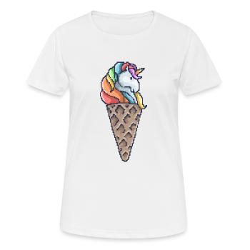 Unicorn Cone - Women's Breathable T-Shirt - white - Front - AI Model Female 172 dark (172cm)