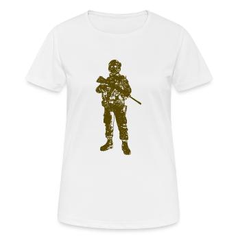 Soldat Infanterie Panzer - Frauen T-Shirt atmungsaktiv - Weiß - Vorne - AI Model Female 172 dark (172cm)