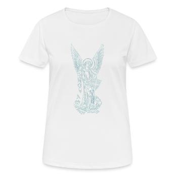Michel Archange - T-shirt respirant Femme - blanc - Devant - AI Model Female 172 dark (172cm)