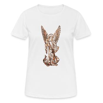 Michel Archange - T-shirt respirant Femme - blanc - Devant - AI Model Female 172 dark (172cm)