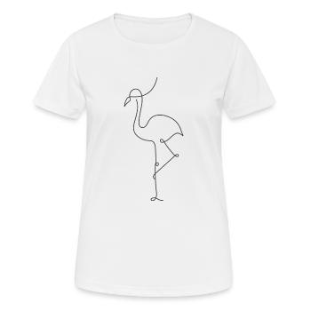 Storch - Frauen T-Shirt atmungsaktiv - Weiß - Vorne - AI Model Female 172 dark (172cm)