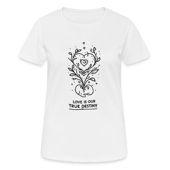 Liebe ist unser wahres Schicksal - Frauen T-Shirt atmungsaktiv - Weiß - Vorne - AI Model Female 172 dark (172cm)