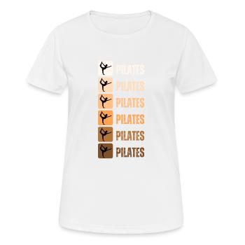 Pilates - Women's Breathable T-Shirt - white - Front - AI Model Female 172 dark (172cm)