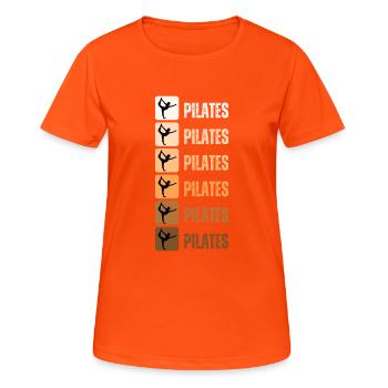 Pilates - Women's Breathable T-Shirt - neon orange - Front - AI Model Female 172 dark (172cm)