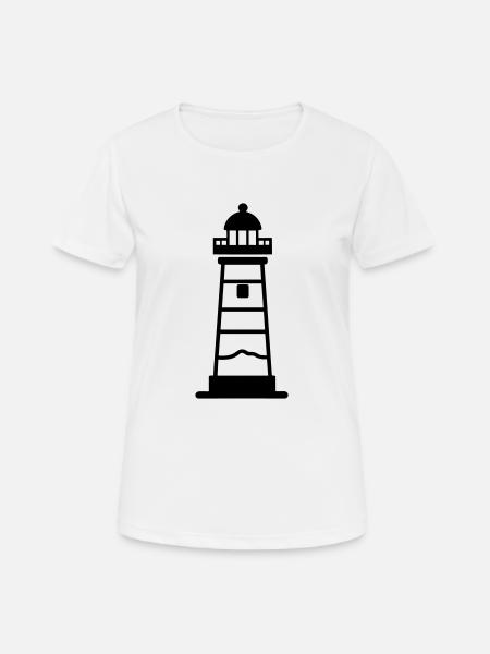 Leuchtturm - Frauen T-Shirt atmungsaktiv - Weiß