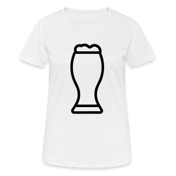 Bière - T-shirt respirant Femme - blanc - Devant - AI Model Female 172 dark (172cm)