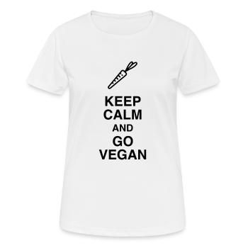 Vegetarier / Vegetarismus / Vegan / Vegetarierin - Frauen T-Shirt atmungsaktiv - Weiß - Vorne - AI Model Female 172 dark (172cm)