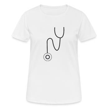 Arzt Stethoskop - Frauen T-Shirt atmungsaktiv - Weiß - Vorne - AI Model Female 172 dark (172cm)