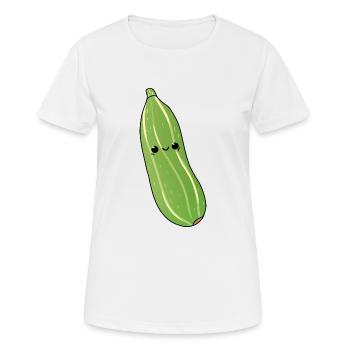 Zucchini - Frauen T-Shirt atmungsaktiv - Weiß - Vorne - AI Model Female 172 dark (172cm)