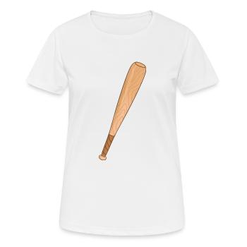 Batte de baseball - T-shirt respirant Femme - blanc - Devant - AI Model Female 172 dark (172cm)